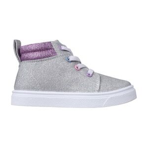 Oomphies Silver Sneakers with Purple Highlights